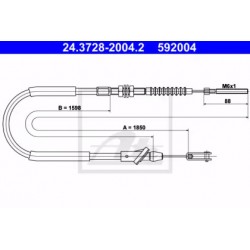 Lanko ovládania spojky - ATE - (24.3728-2004.2)